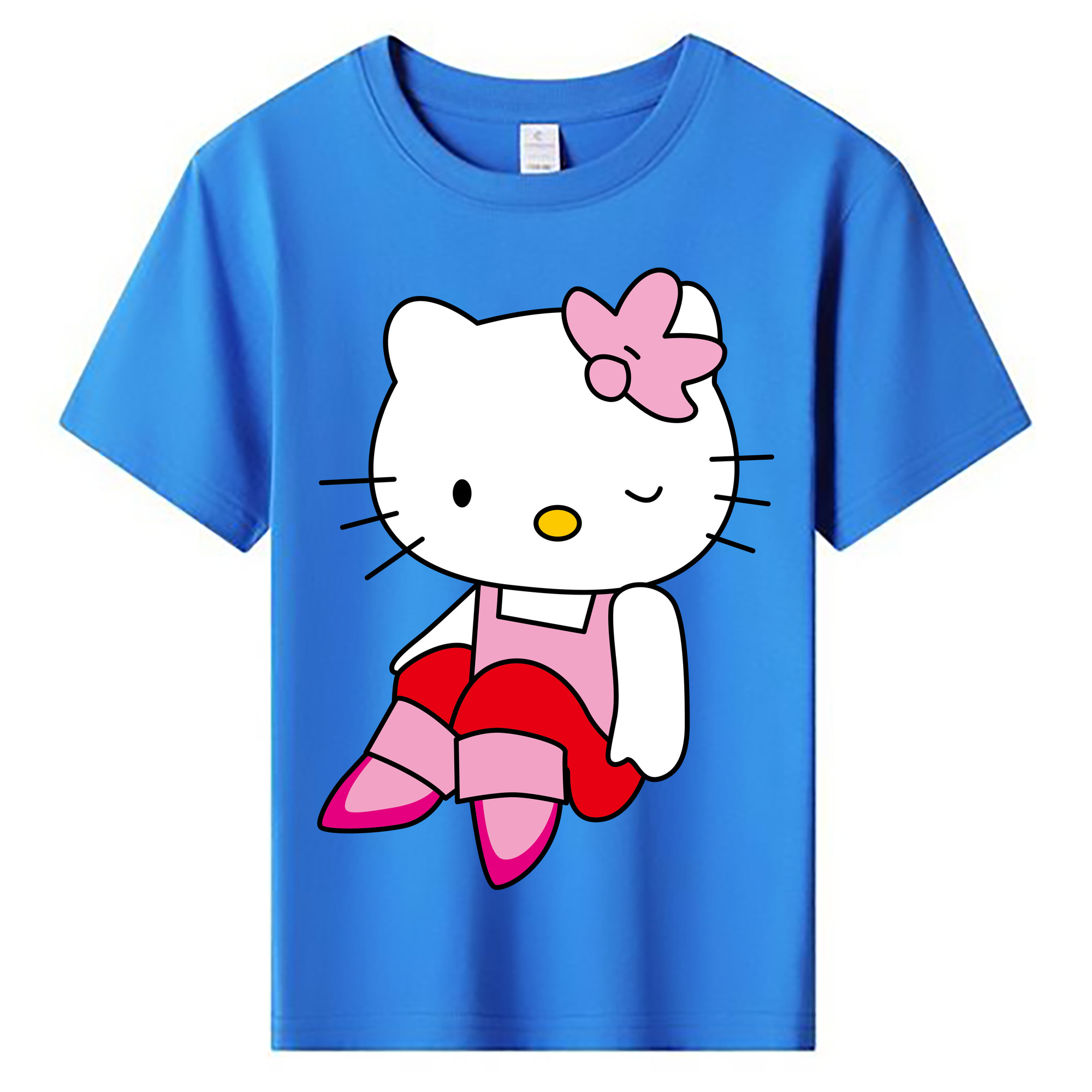（画像用） Hello Kitty ハローキティ 綿100％キッズTシャツ（フロントプリント）